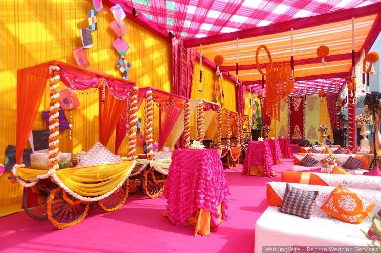 Dazzling Colorful Theme Setup for Mehndi Function - DST International