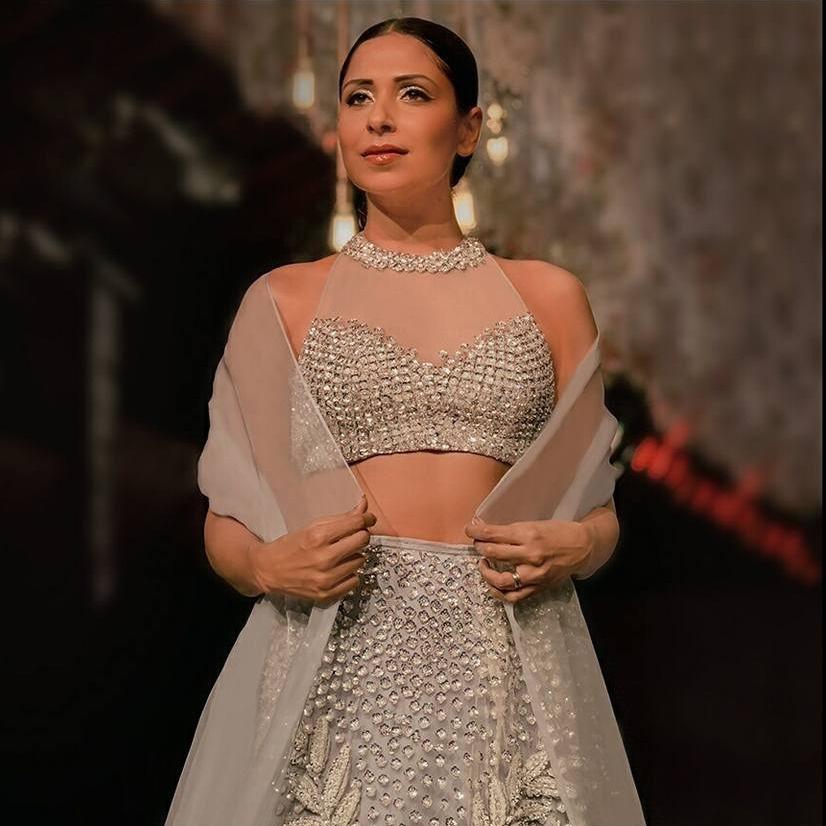 Ivory Silver Sari Blouse Thread Sequence Work Saree Dress Indian Lehenga  Choli | eBay
