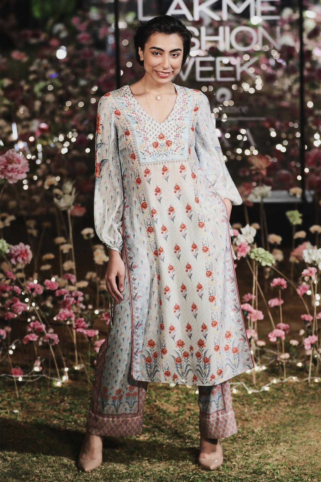 latest kurti designs for ladies - Leaves Print Dress - LotusLane