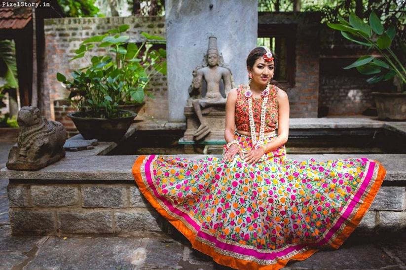 2731 chaniya choli design for wedding pixelstory in floral ghera skirt with broad borders