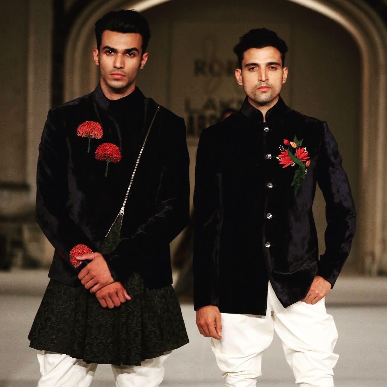 62731 winter dresses for man rohit bal velvet bandhgala jacket with jodhpuris