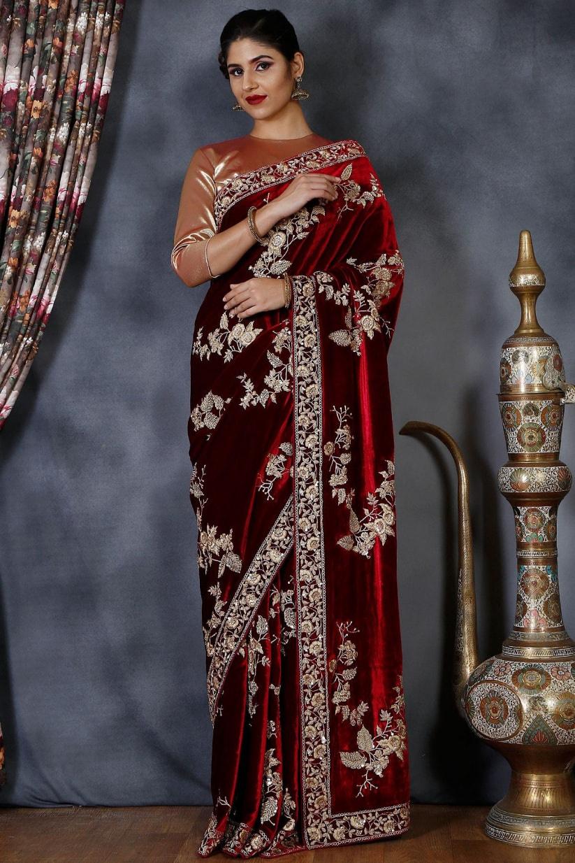 Party Wear Wedding Designer Saree | 3d-mon.com