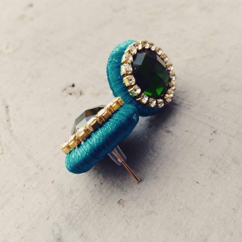 Diamond Thread Earrings 18k Yellow Gold – Katey Walker Jewelry