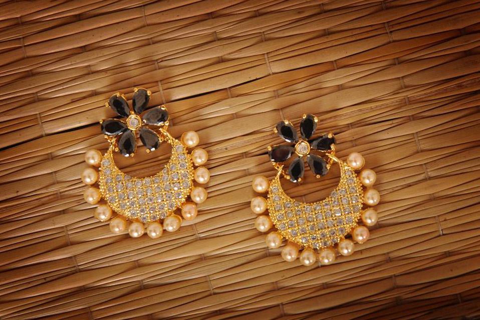 Indian 22K Gold Plated Bridal Full Ear Earrings Bridal Variation Jhumka Set  | eBay