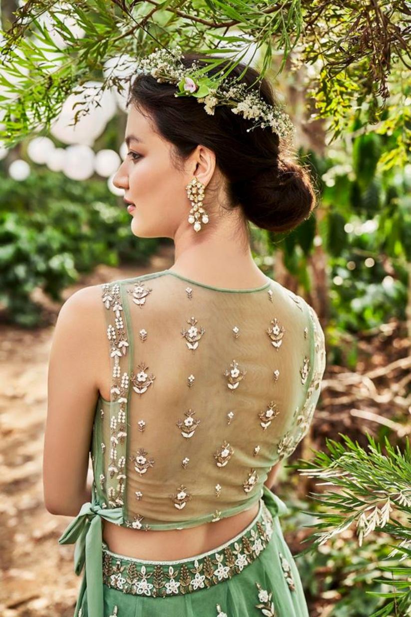 Embellished Back Blouse Designs For The Modern Indian Bride