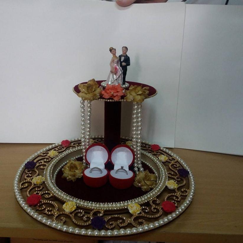 DIY Heart Shaped Engagement Tray Decoration Ideas || Handmade Wedding Ring  Tray Decoration Ideas - YouTube