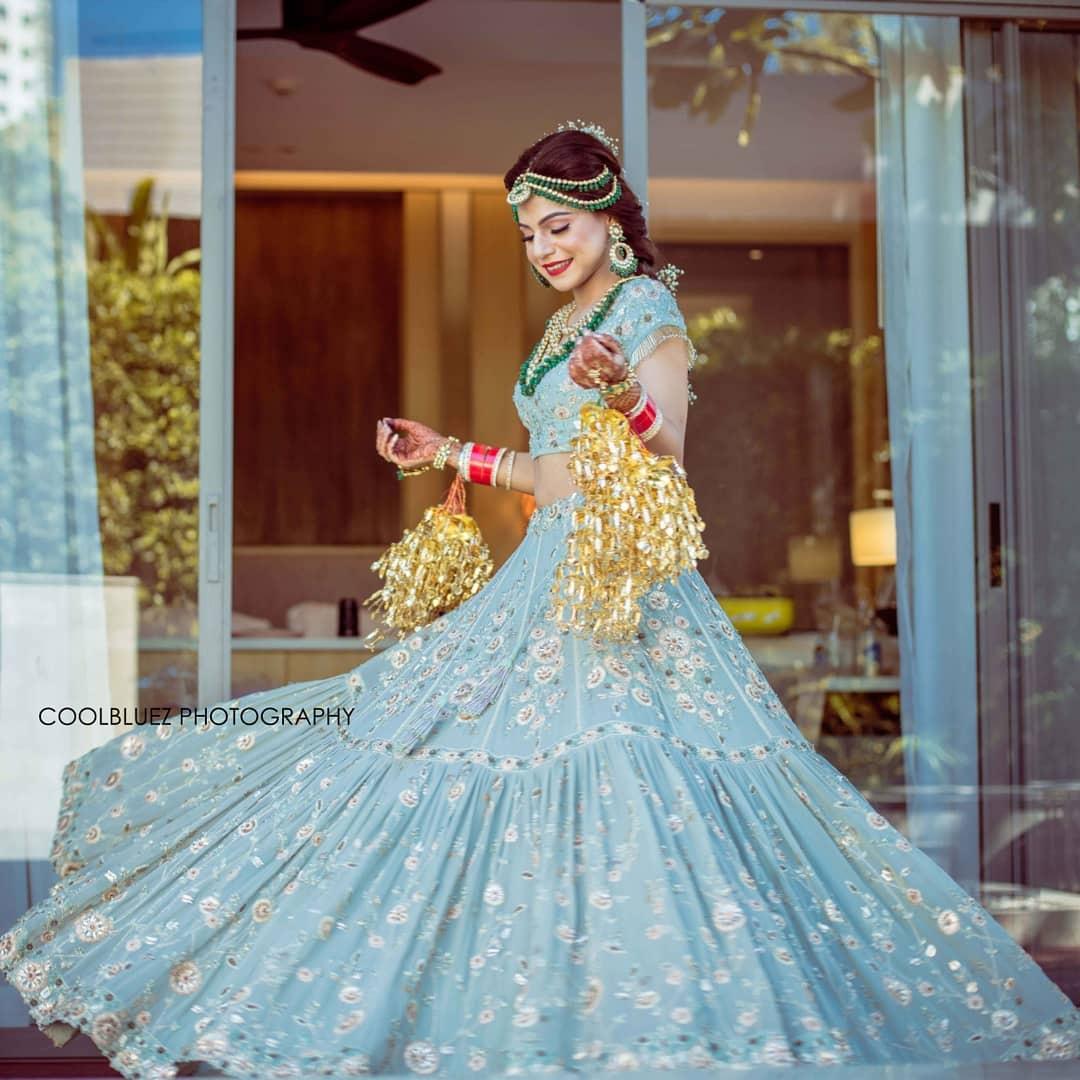 Blue Color Bridal Dress By Azure | Wedding Dress | Muskan (SS-4972) - Buy  Online