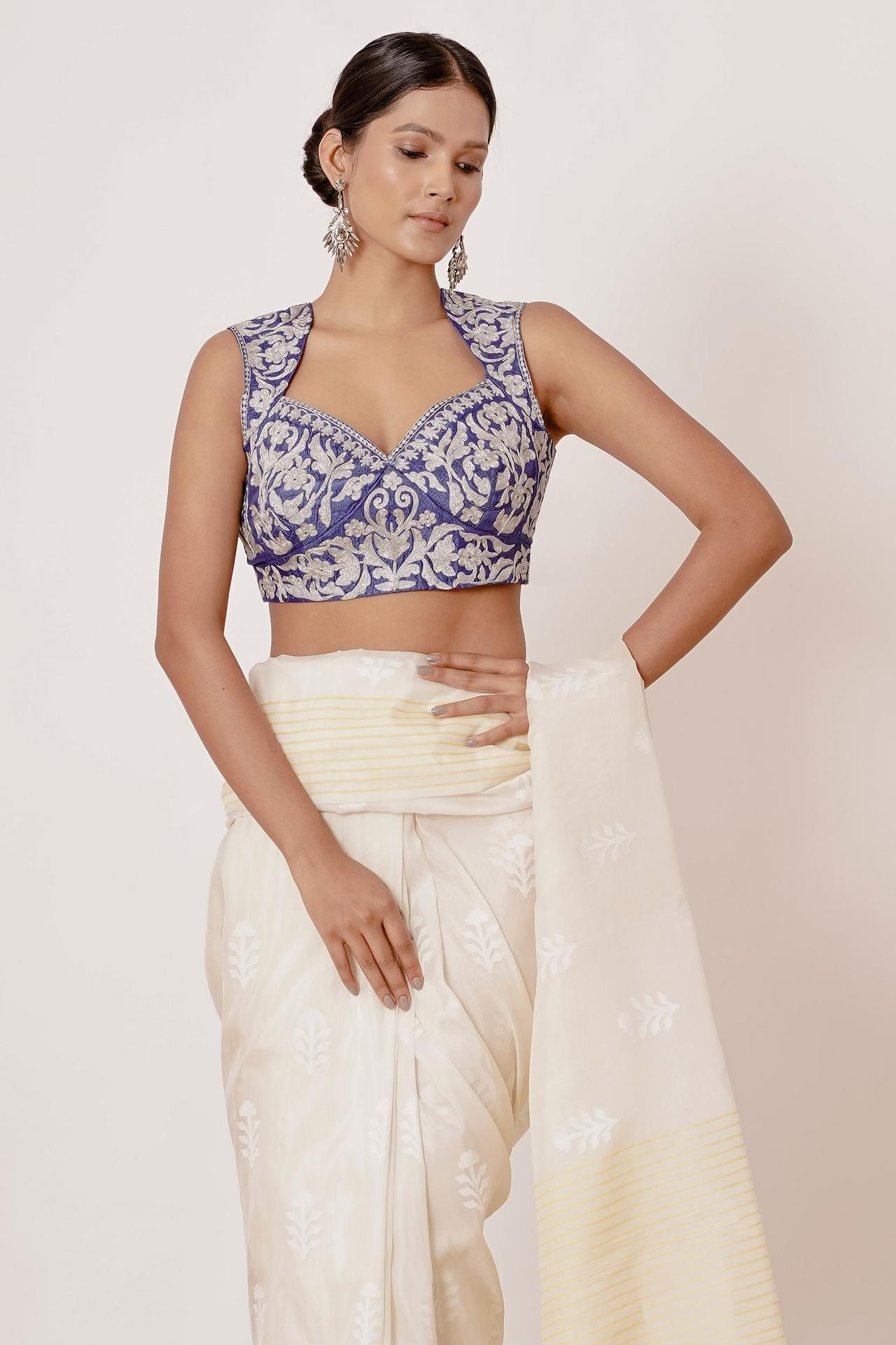 Cotton Saree Blouse Designs