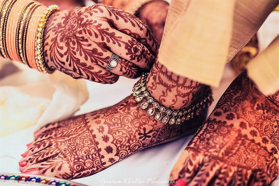 Leg bridal mehndi design. | Photo 91304