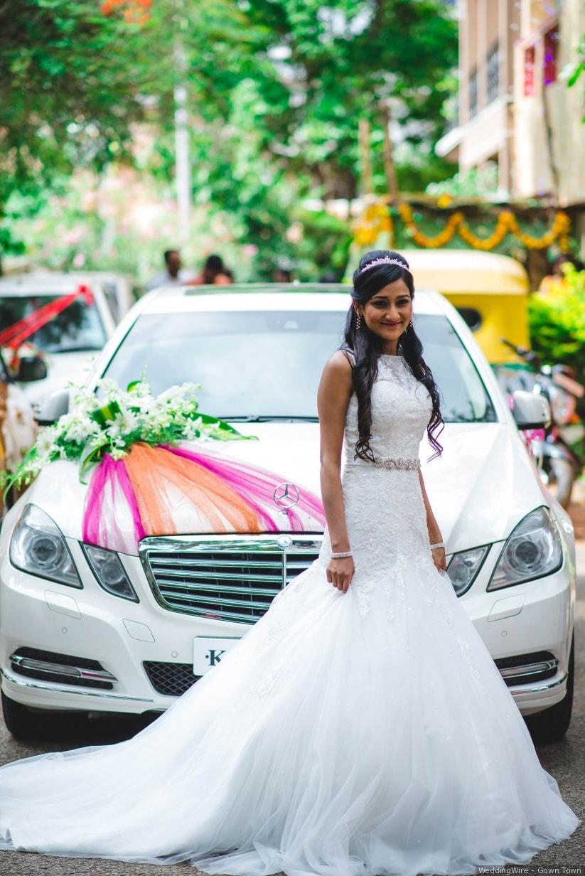 White gown for outlet christian marriage