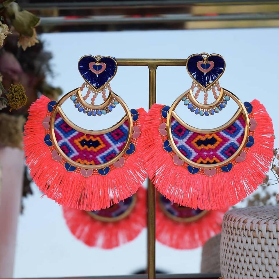 Yaalz Silk Thread Bali Hoop Jhumka Earrings With Kundan Work In Assort |  Silk thread jewelry, Thread jewellery, Silk thread earrings