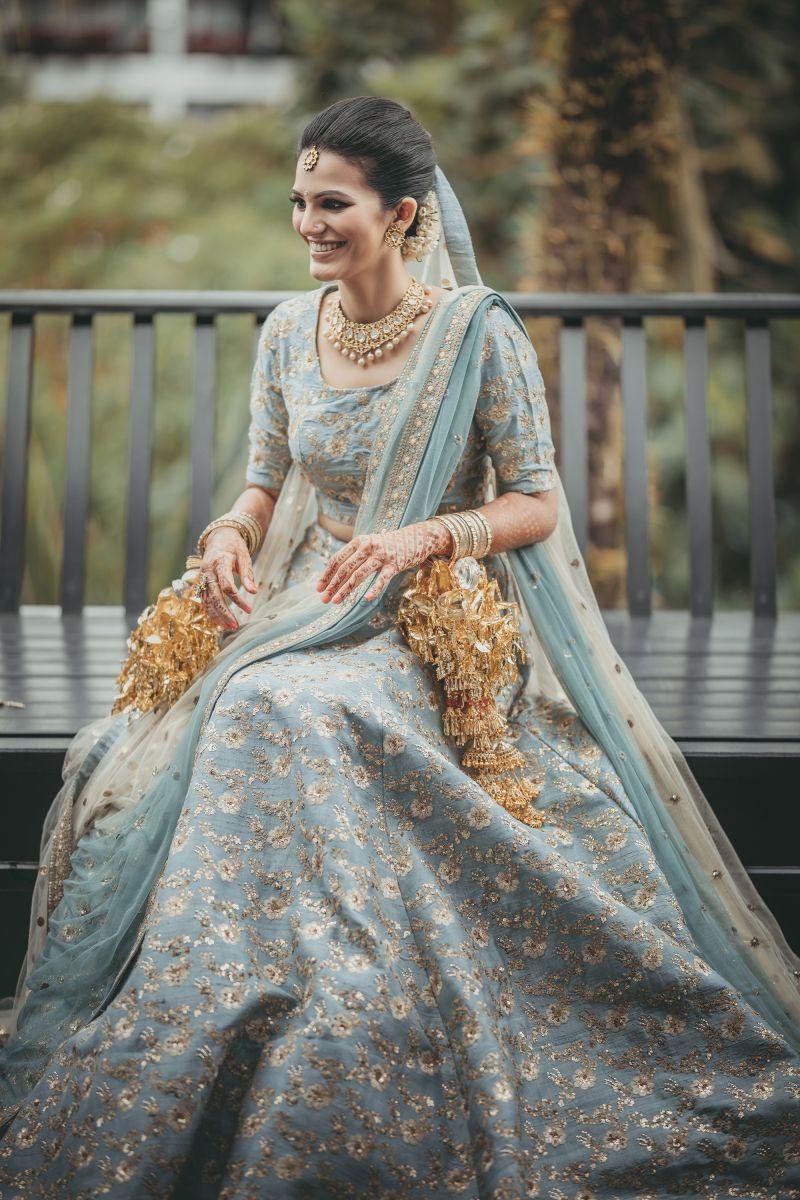 78561 light blue lehenga pinterest slate blue golden stonework