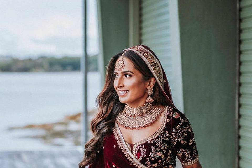 Buy Bollywood Sabyasachi Mukherjee Inspired Banarasi silk red wedding  lehenga in colour from India