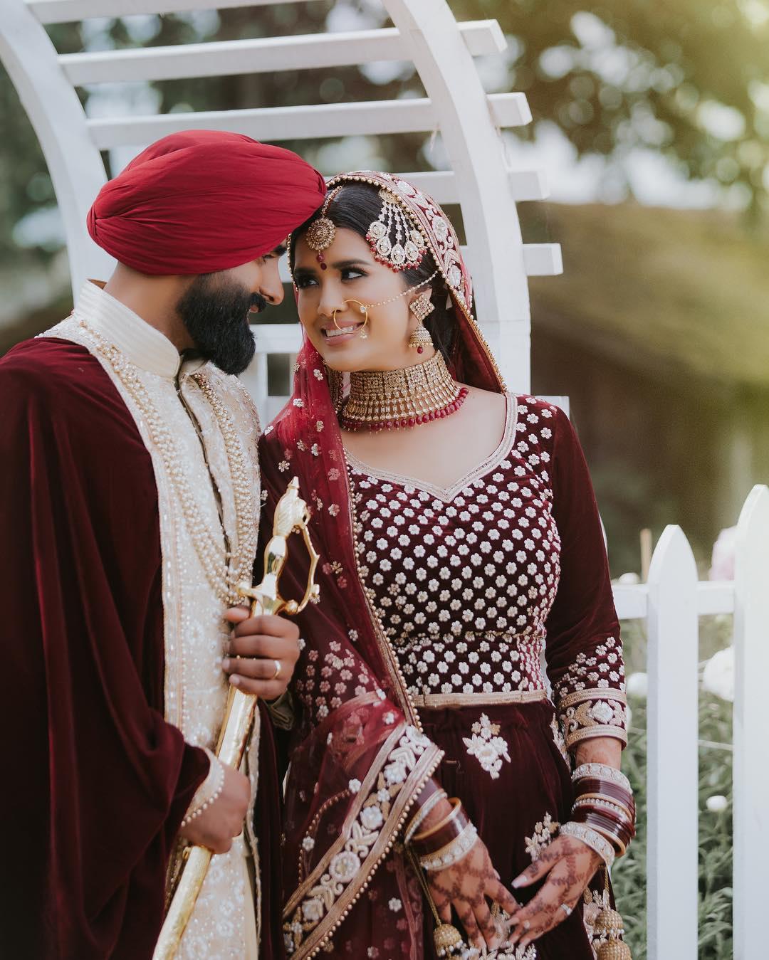 11 Indian Dulhan Images Featuring Blood Red and Black Outfits!