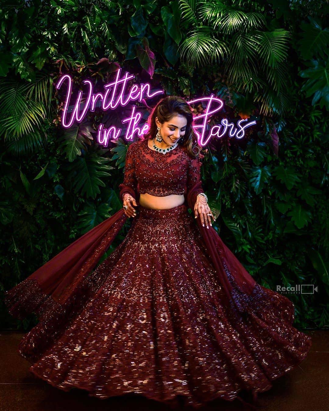 Sequins Work Pink Net Lehenga Choli