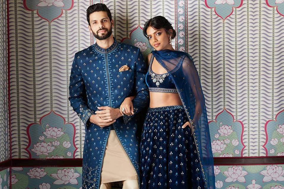 Jaw-dropping Navy Blue Lehengas to Make Your Event Special