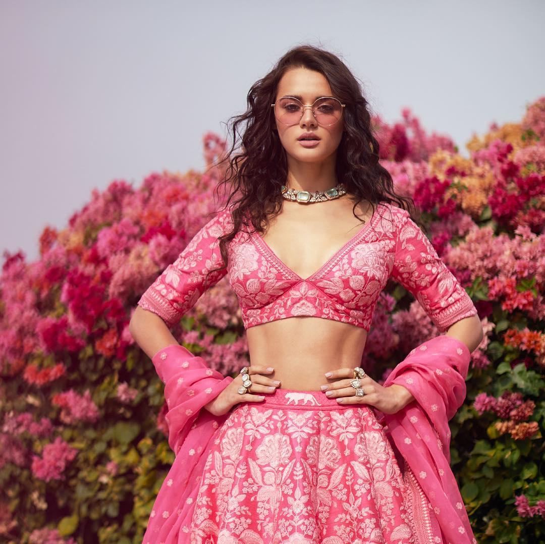 Pink 2024 sabyasachi lehenga