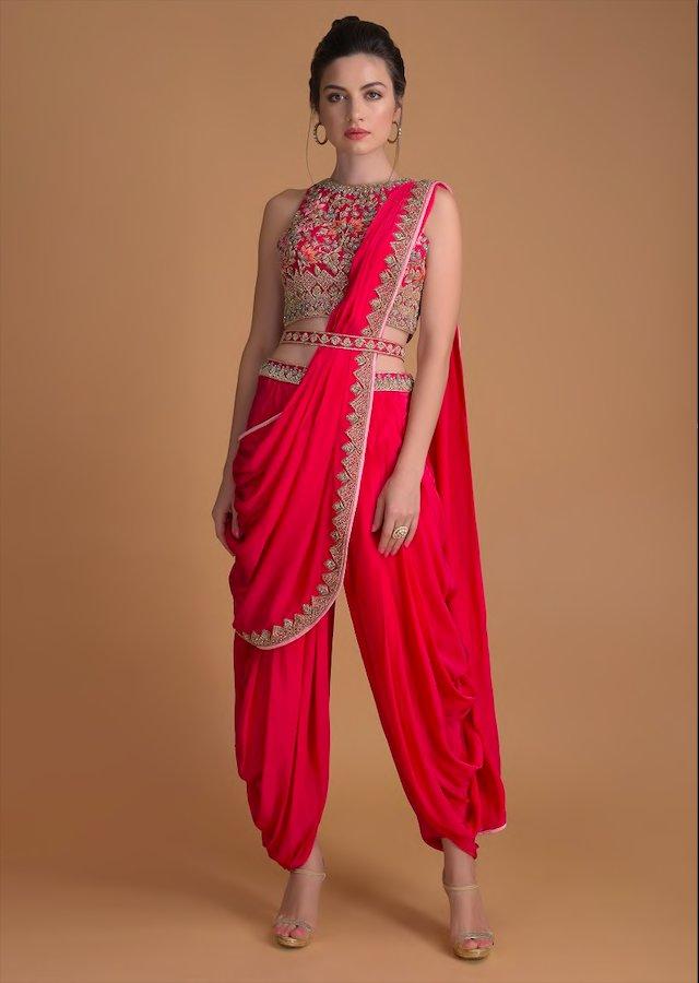 Dhoti Saree Drape - Maharashtrian Saree Style Saree @eternitybysakshi  Mostly know as Nauvari Saree and Warrior Drape 🖤❤️ | Instagram