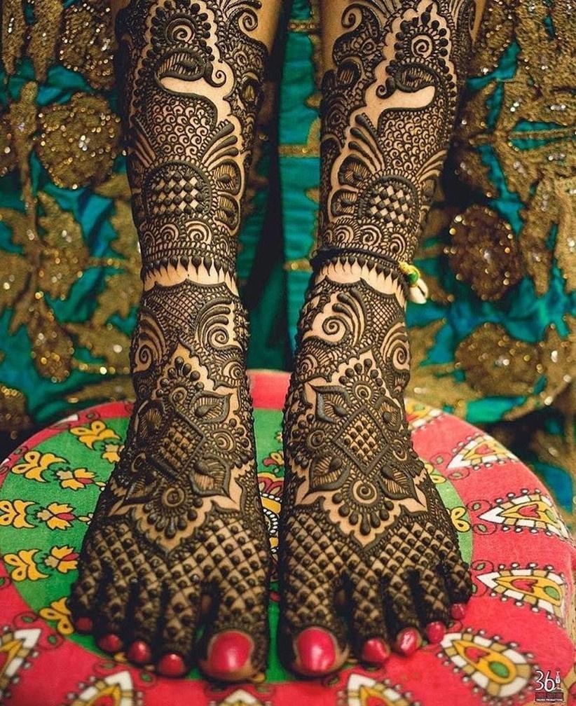 Leg mehendi designs images for wedding planning