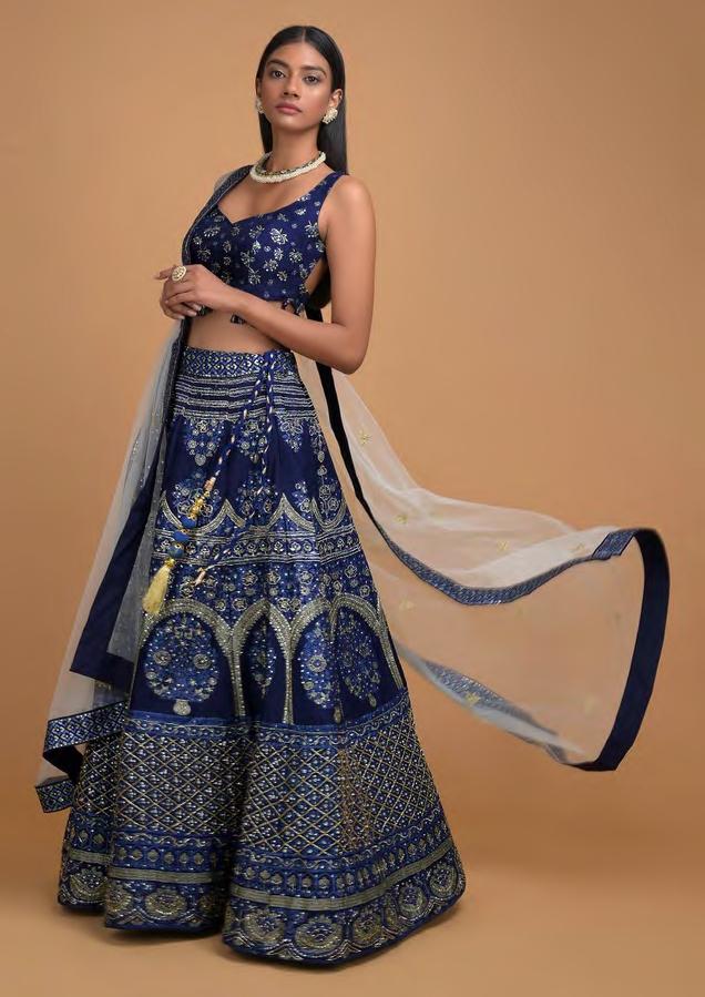 Navy Blue Lehengas for 2021 brides to Make her Look Unique in Wedding