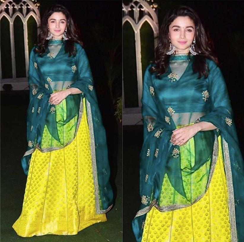 Alia Bhatt looks resplendent in scintillating mint embellished lehenga  worth Rs. 29,999 29999 : Bollywood News - Bollywood Hungama