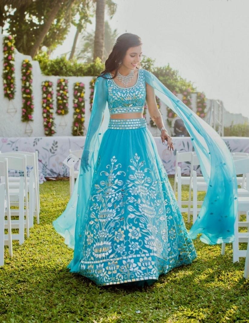 9 Cape Lehenga Designs You Need To See To Shop For A Wedding