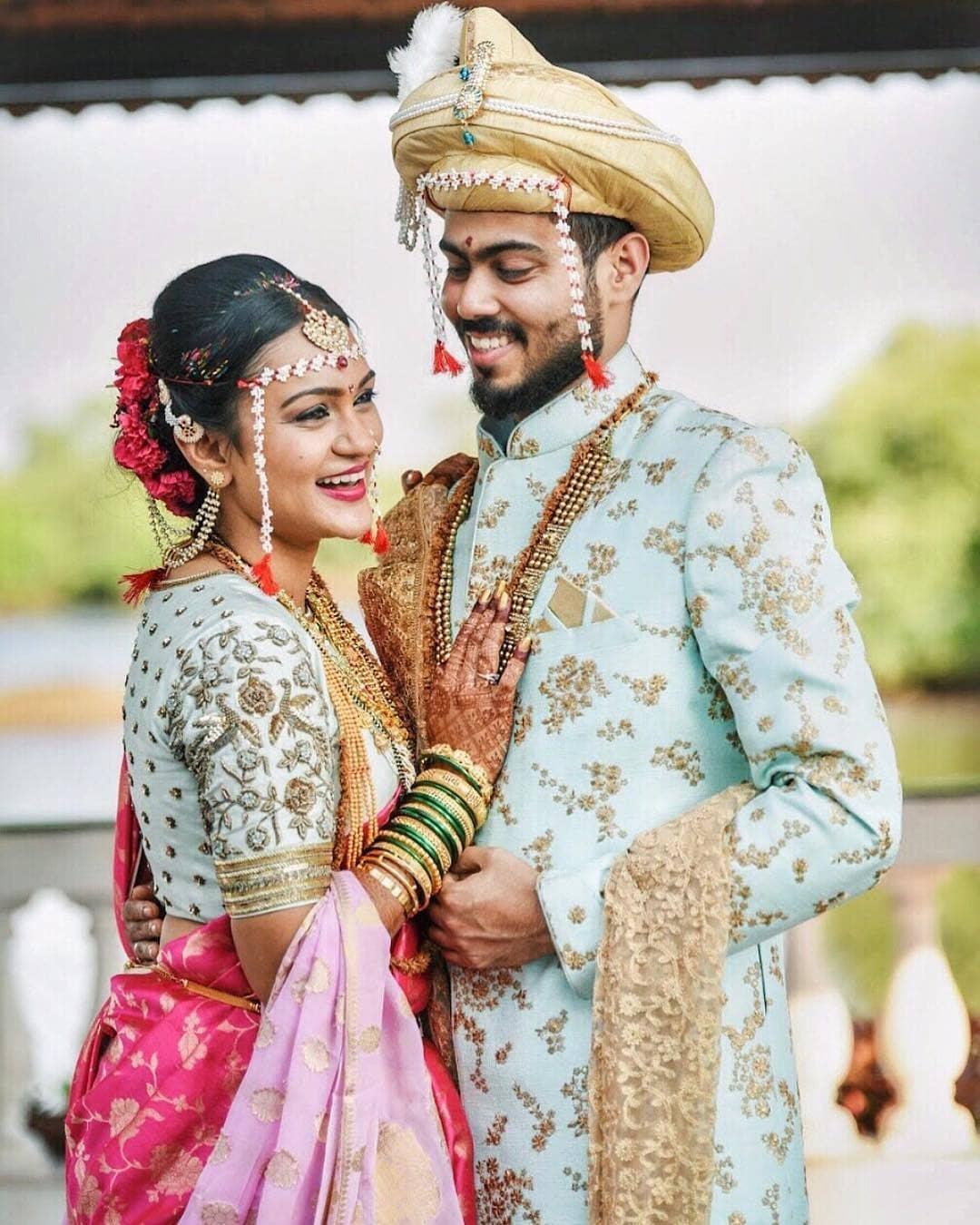 Marathi couple traditional clearance dress