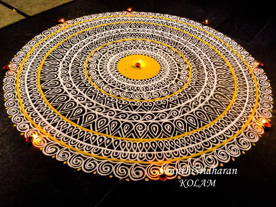 Rangoli design by Shanthi Sridharan Kolam