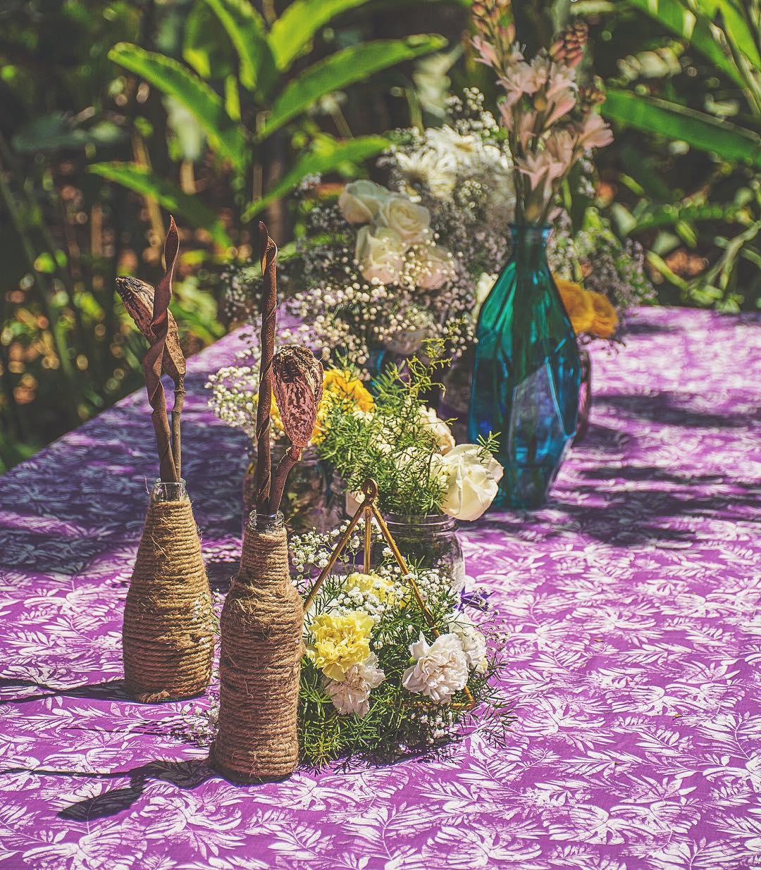 glass vas decor at home