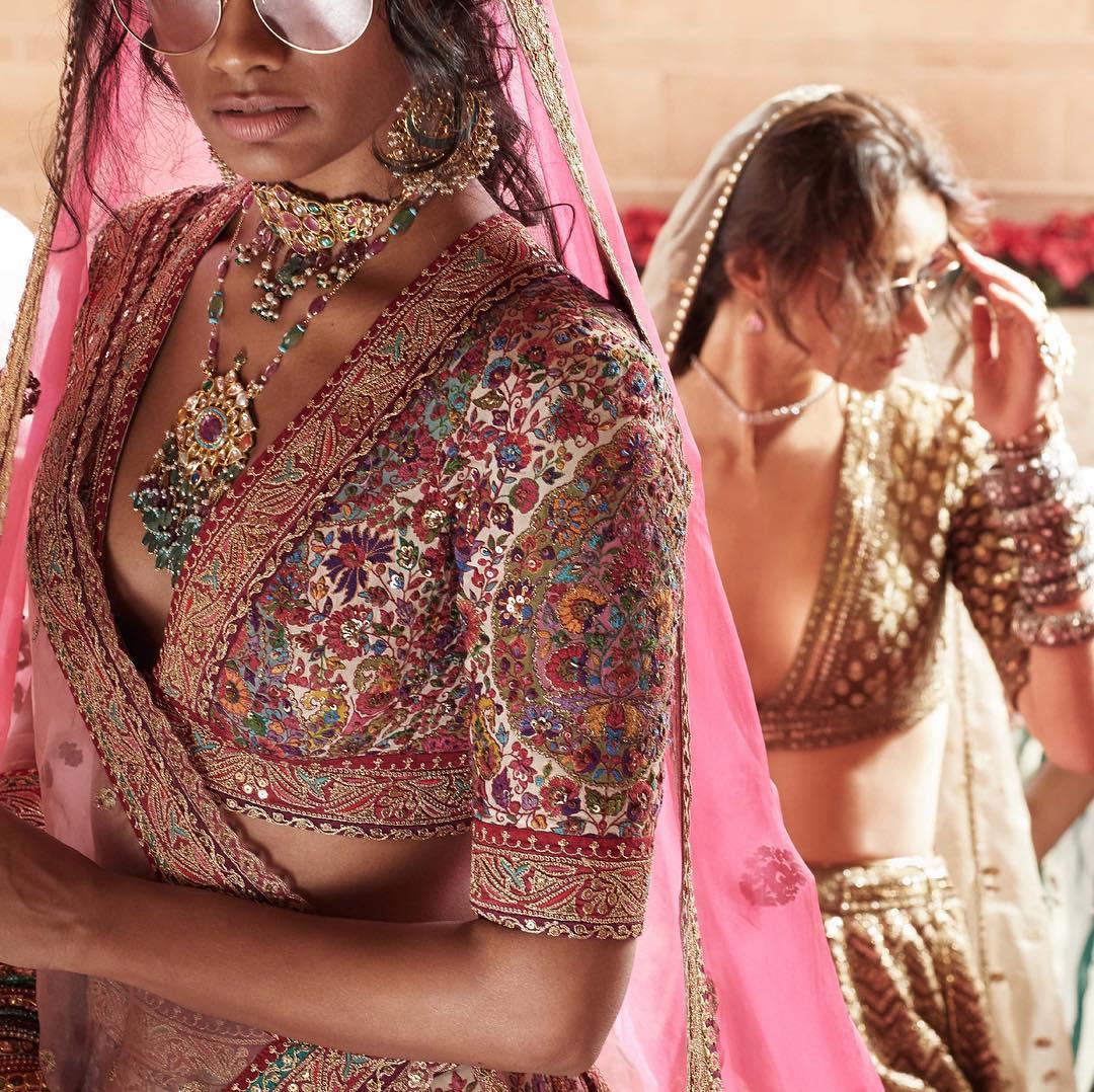 15 Deep Neck Blouse Designs from Sabyasachi That You've Got to Get