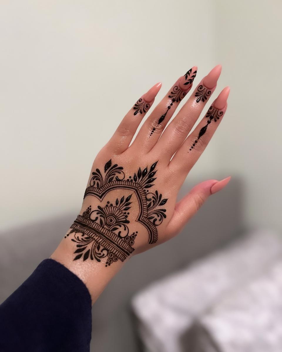 145 Simple & Easy Arabic Mehndi Designs