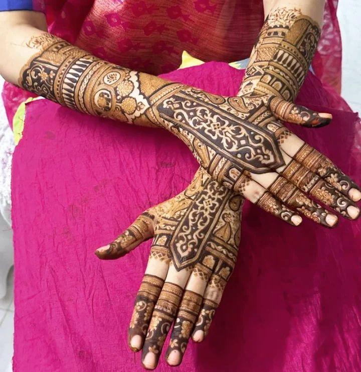 instagram stylish back hand mehndi designs