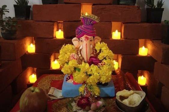 simple ganpati decoration ideas at home