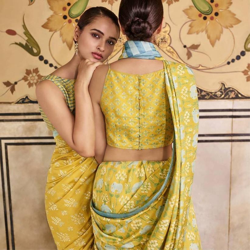 99312 silk saree blouse designs 1