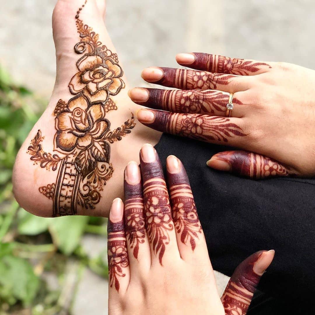 Beautiful latest trendy stylish heavy Bridal henna mehndi … | Flickr-sonthuy.vn