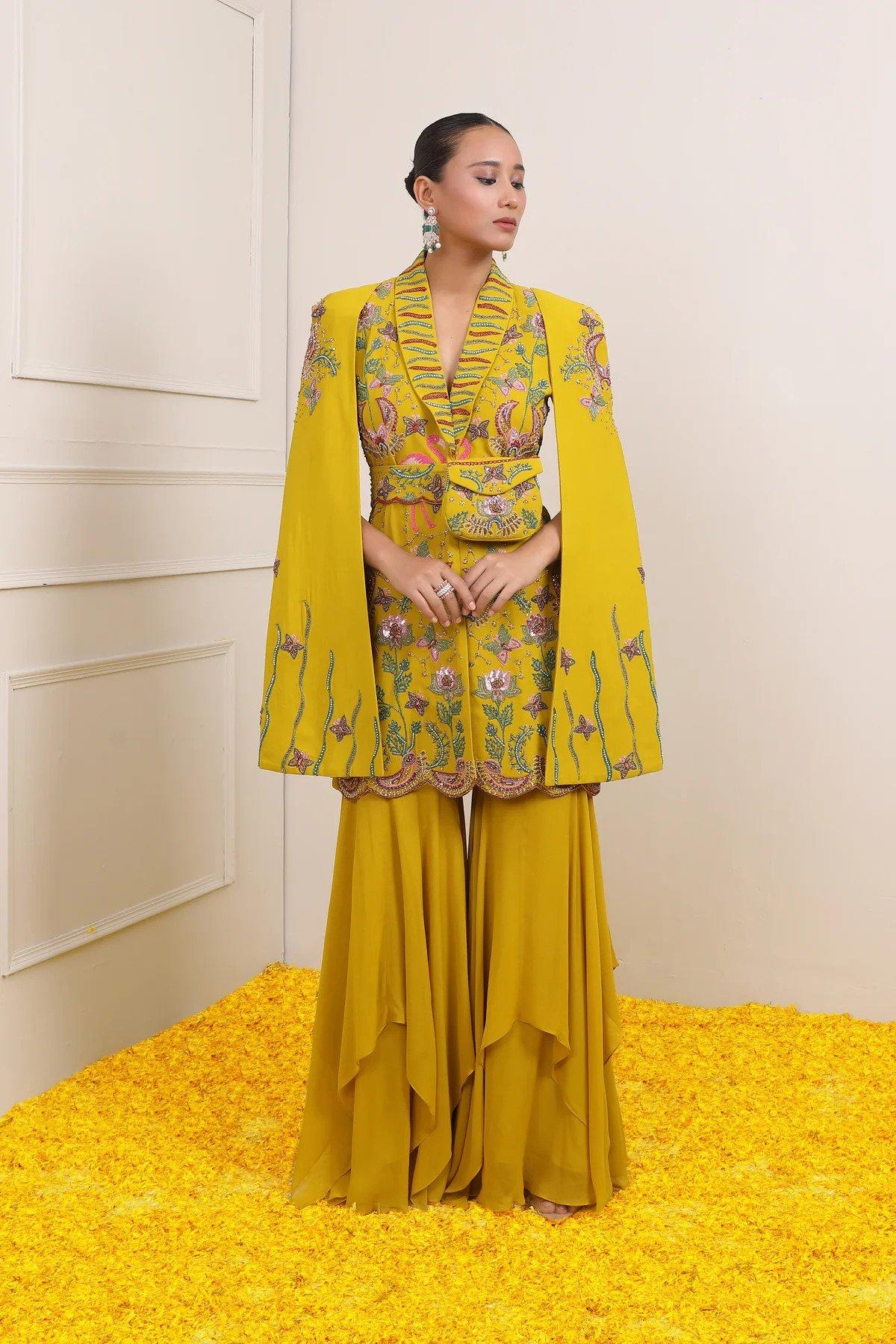 Fresh yellow dress design ideas for haldi function - YouTube