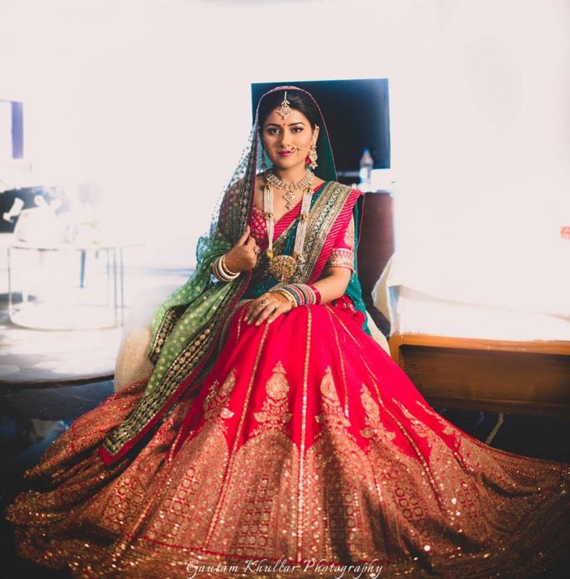 Real Brides Who Donned The Most Gorgeous Sarees and How! - Pyaari Weddings
