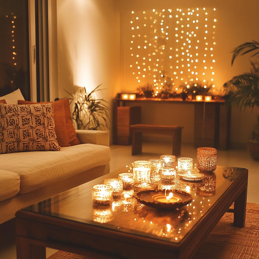 Simple Light Decoration Ideas for Diwali