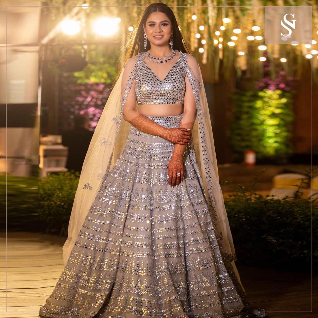 10 Sparking Mirror Work Lehengas that will Satisfy your flashy Soul!