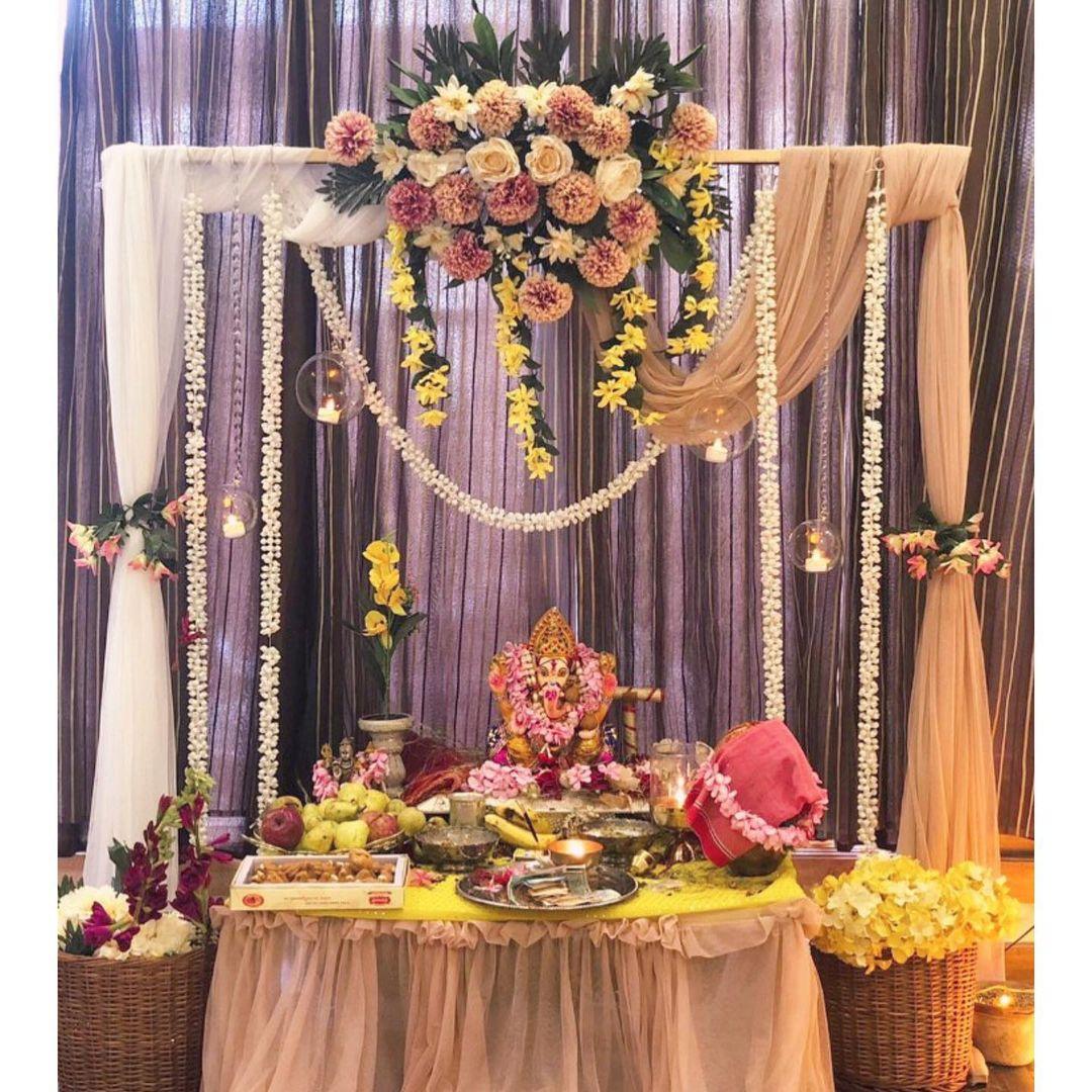 ganpati decoration with bangles