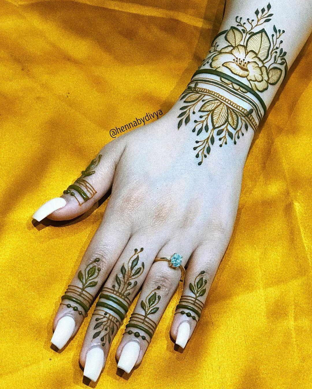 Finger Mehndi Henna Designs - RJ Henna - YouTube