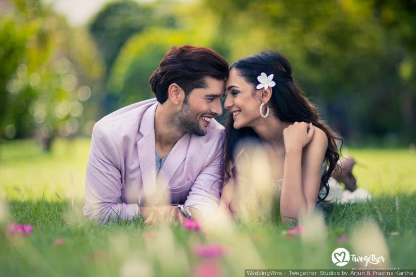 Image of New Delhi India – November 25 2019 : A Couple Pose For Pre Wedding  Shoot Inside Lodhi Garden Delhi, A Popular Tourist Landmark In New Delhi  India, For Their Pre