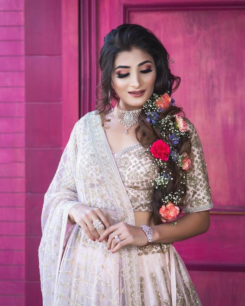 Premium Photo | Portrait of a woman with bright makeup and two side bun  hairstyle