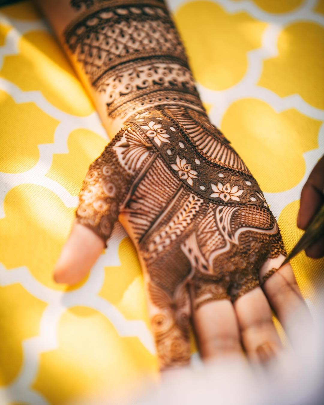 Engagement Mehndi design on beautiful hands of Dr. Priyanka Choudhary  @itseunoia_20 Watch out more latest mehndi design on my you tube… |  Instagram