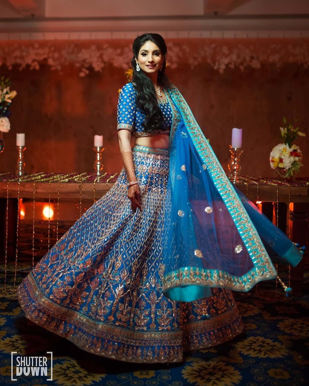 Blue Indian Gown- Buy Latest Blue Color Gown Online