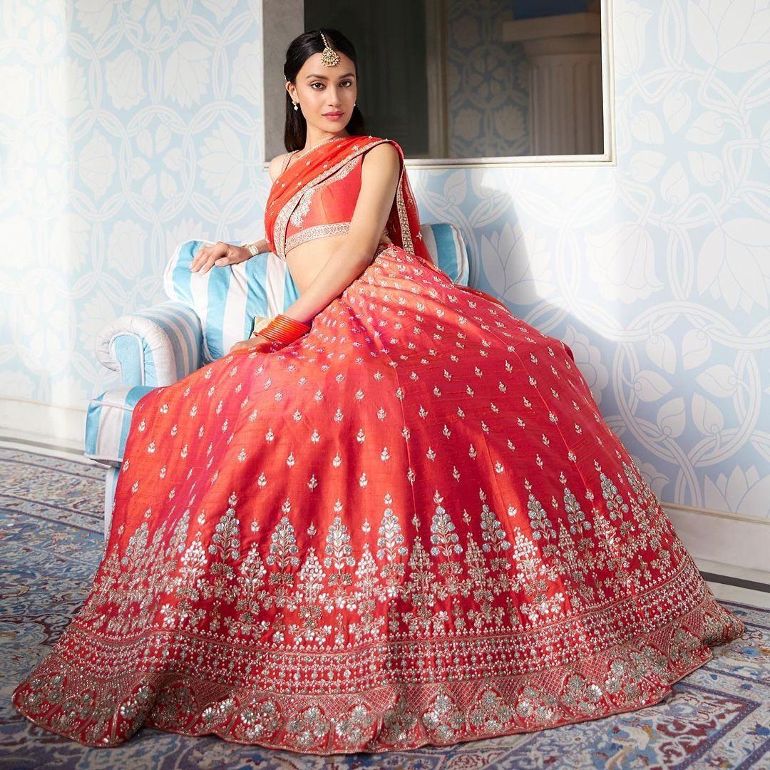 Getting married? 👰 Flaunt yourself in this red embroidered bridal lehenga  priced just Rs 649… | Indian bridal outfits, Indian bridal dress, Wedding  lehenga designs