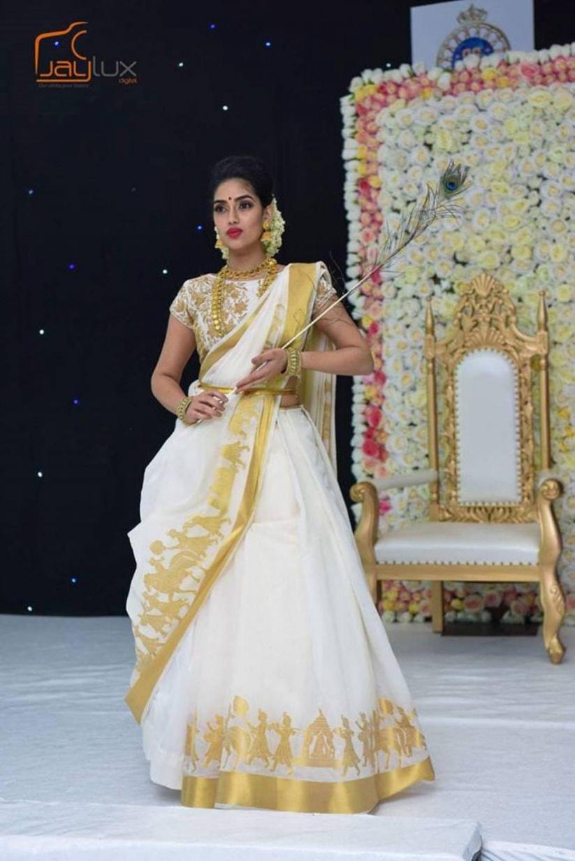 How to Drape Cancan Saree for weddings | How to wear Saree like half saree  | Bridal Cancan Drape - YouTube