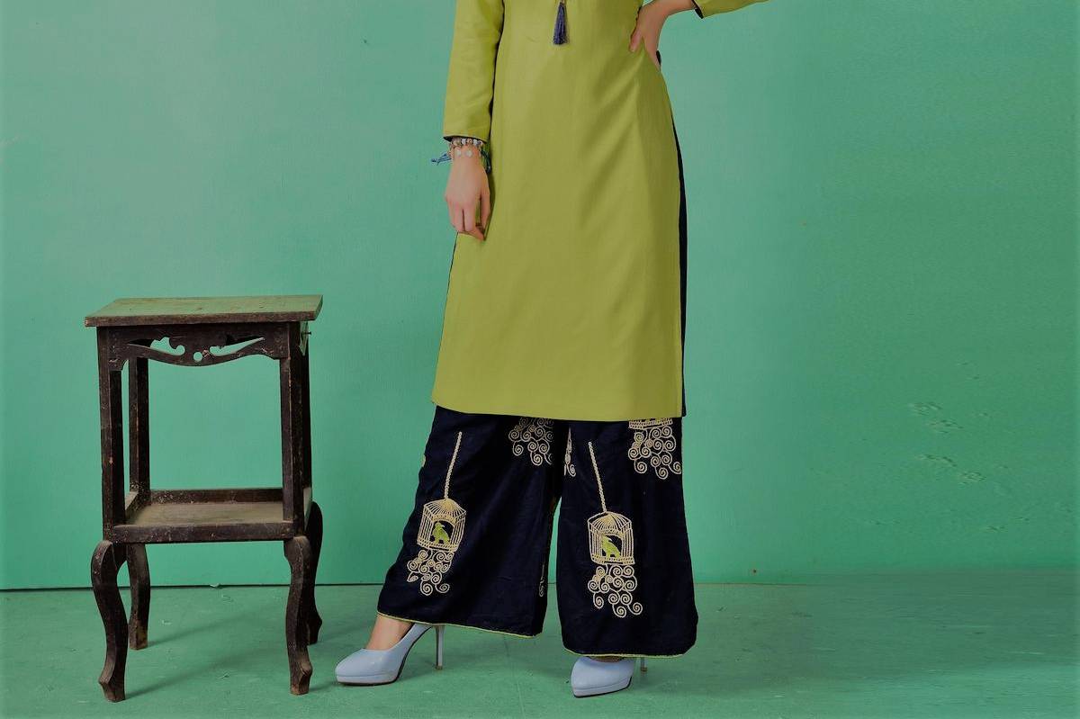 Rani Cotton Embroidered Designer Kurti - Salwari - Kurtis & Tunics