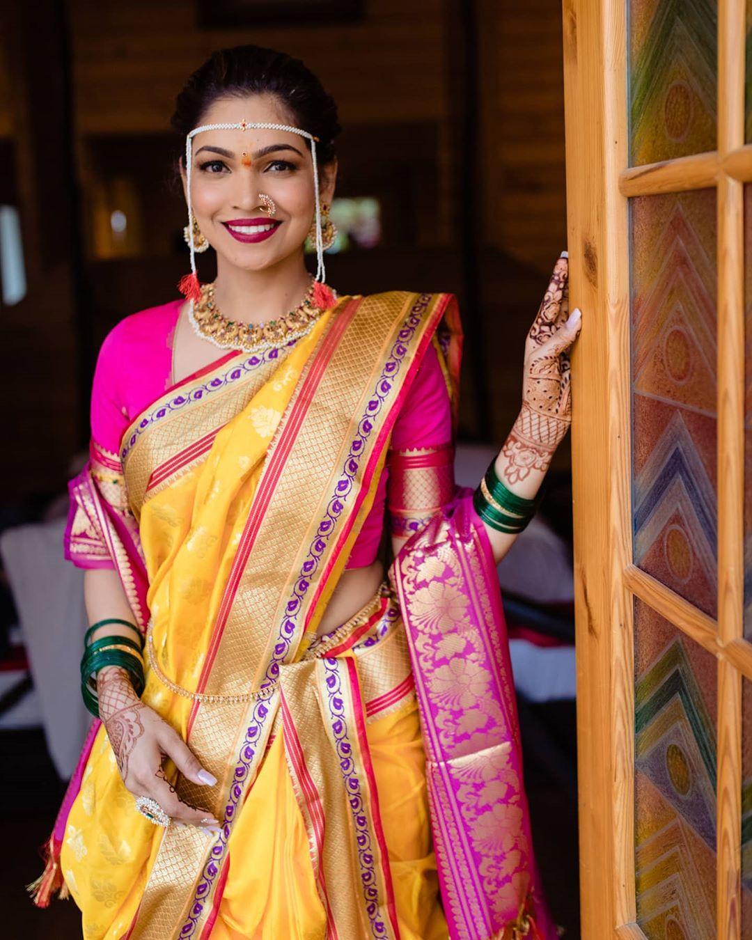 School girls dressed up in traditional Marathi dress during school diamond  jubilee | Smithsonian Photo Contest | Smithsonian Magazine