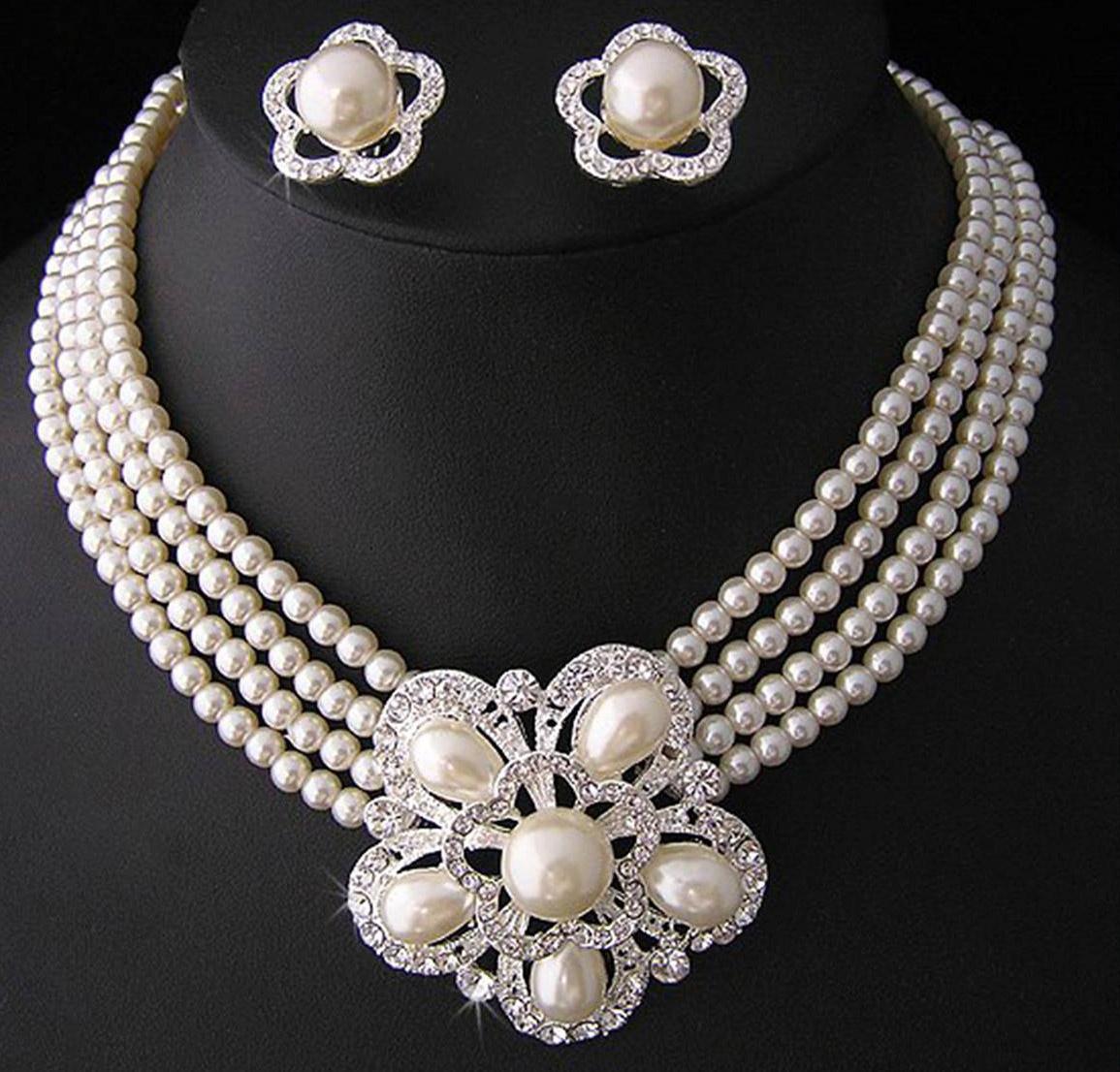 white pearl necklace for wedding